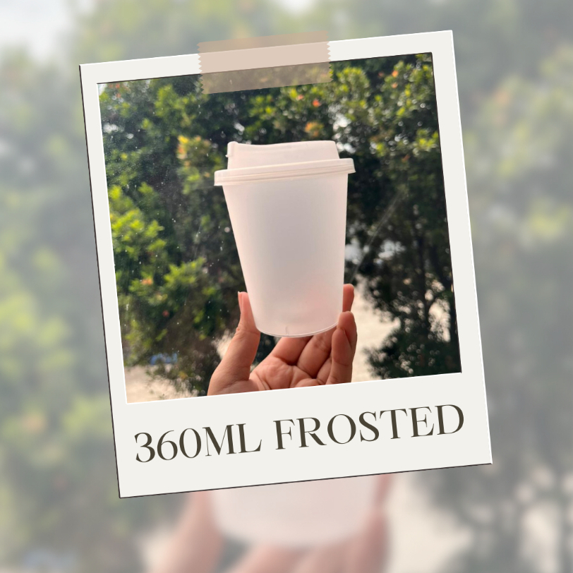 25PCS - CUP INJECTION 360ML FROSTED / CUP INJECTION 12 OZ FROSTED