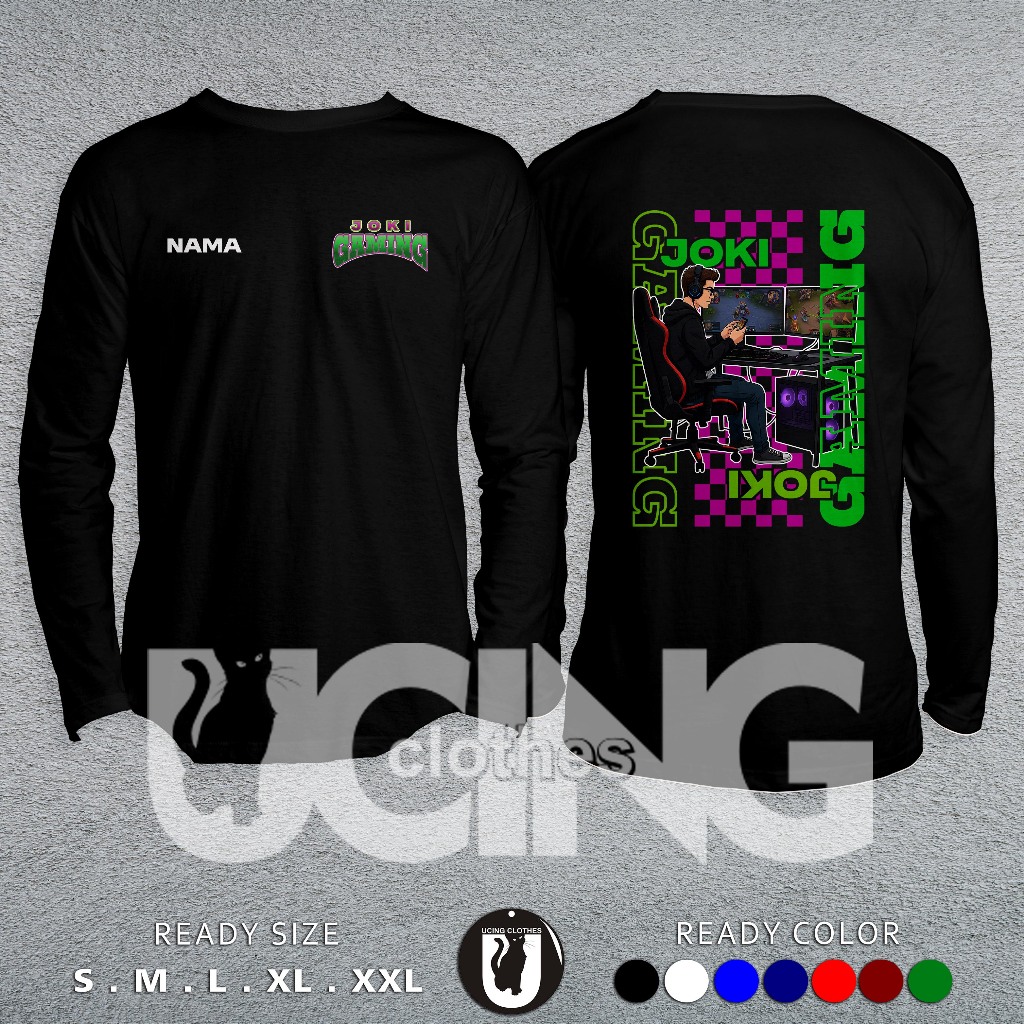 Kaos Baju Joki Gaming New Design Gratis Nama Lengan Panjang Kaos Distro