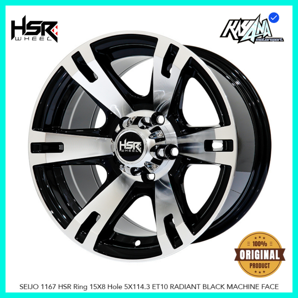 Velg Mobil Racing HSR Ring 15 Pcd 5x114,3 Lebar 8 Velg HSR SEIJO R15 Model Offroad R15