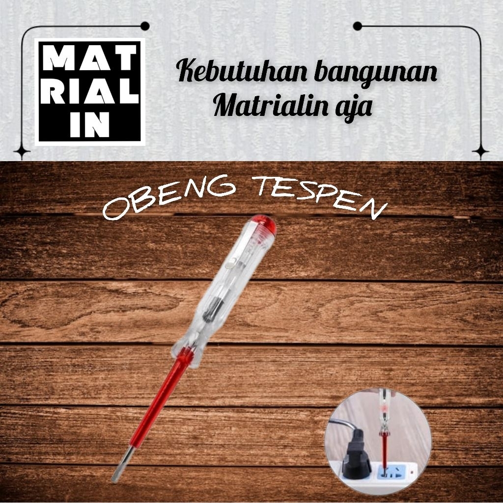 Obeng Tespen Listrik / Obeng Listrik (-) / Obeng Cek Listrik