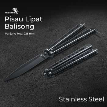 NEW KNIFEZER Pisau Lipat CS GO Balisong Folding Knife Stainless Steel - C3