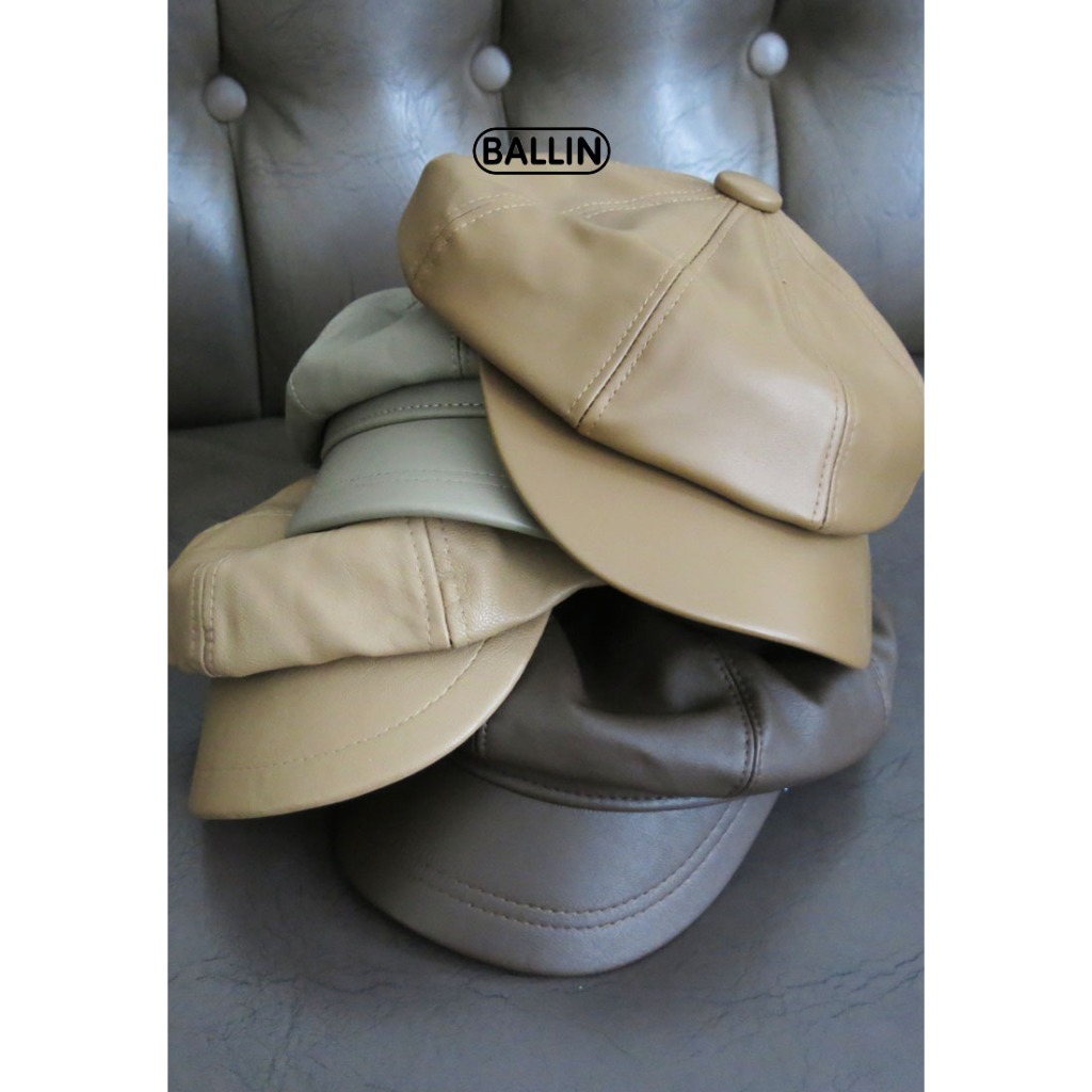 Ballin Topi Wanita / Topi Baret / Topi Baret Kulit XL-H154