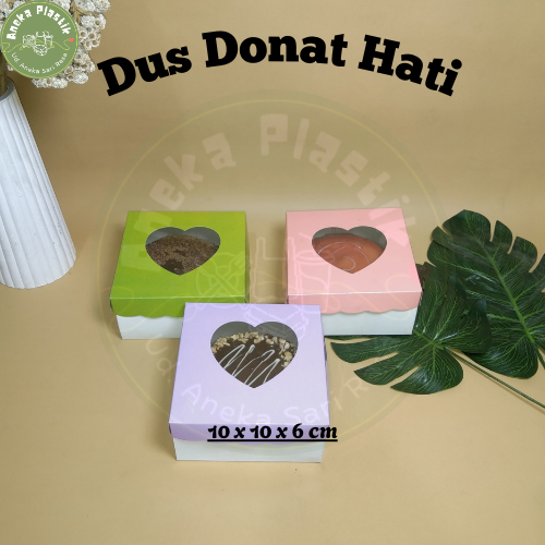 Dus Donat isi 1 / Kotak Donat Hati isi 1
