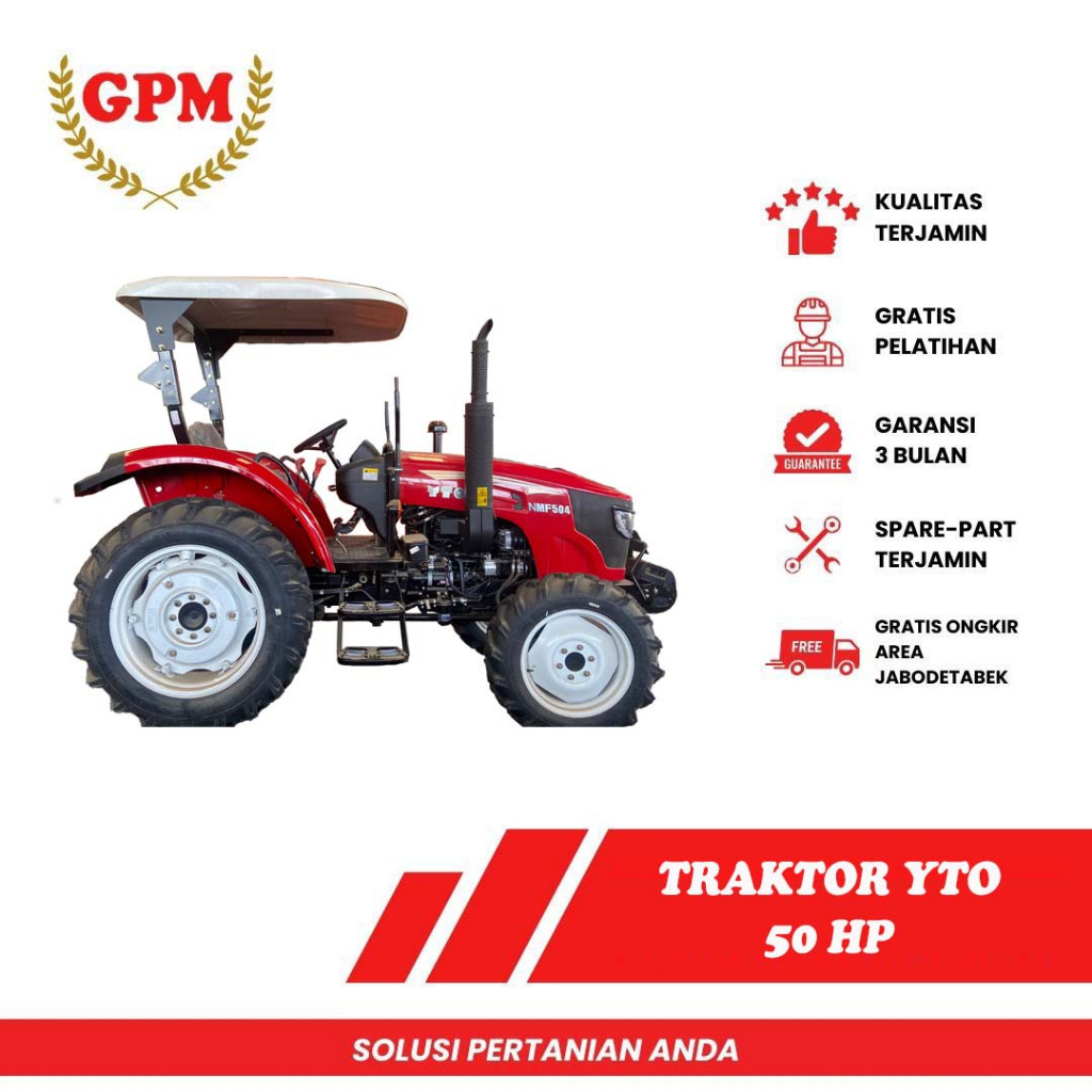 (BUKAN HARGA ASLI) Mesin Traktor Perkebunan Persawahan Roda 4 Empat Tenaga 50HP YTO NMF504 4WD