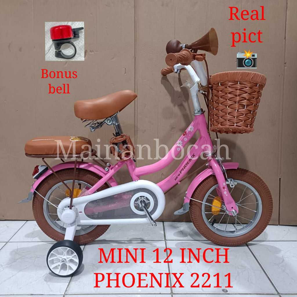 sepeda anak mini 12 inch phoenix 2211 sepeda anak perempuan bonus bell
