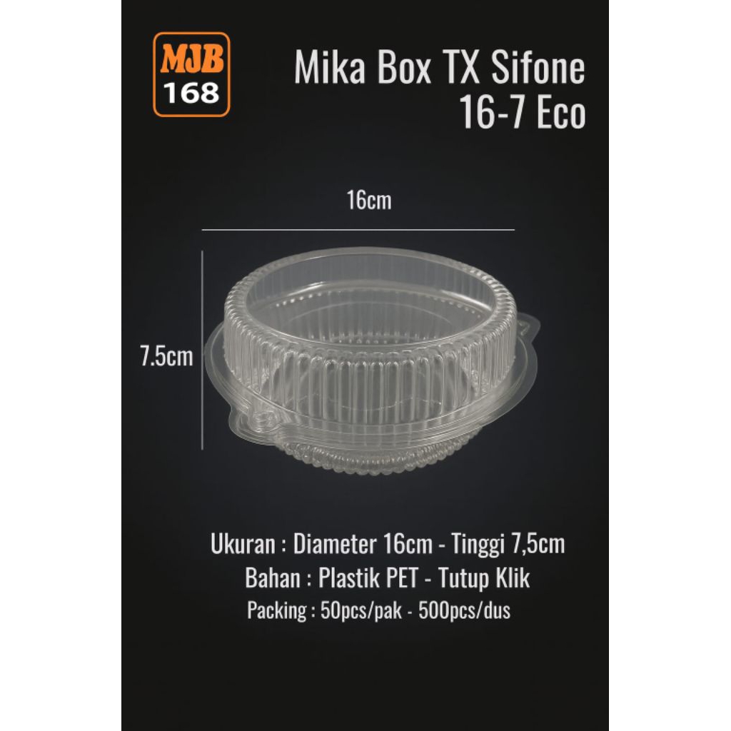 Mika Bolu Sifon 16 MC - Mika Bolu TX16 Isi 50 Pcs - Mika Bulat 16 CM