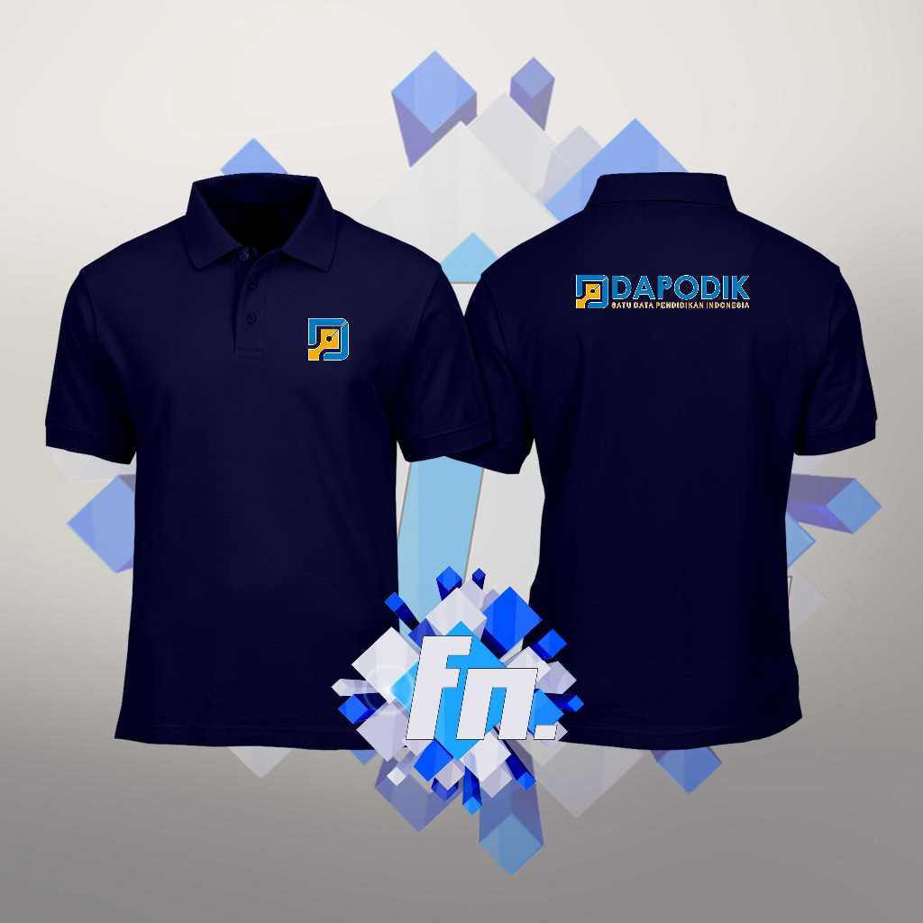 BAJU POLO SHIRT KAOS KERAH LENGAN PENDEK DAPODIK OPERATOR SEKOLAH CUSTOM REQUEST SUKA SUKA