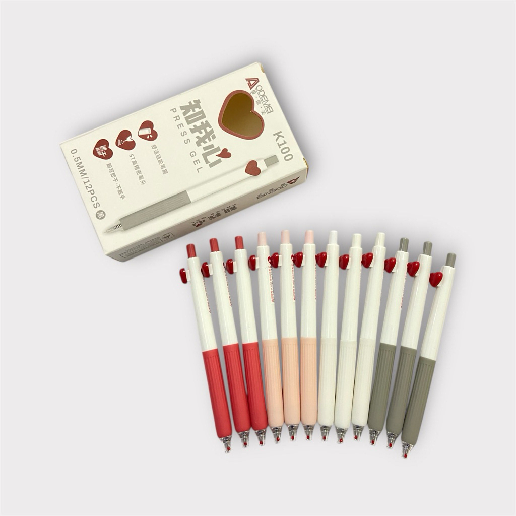 ODEMEI K100 Pen Gel Tekan / Press Gel Pen 0.5mm Hitam