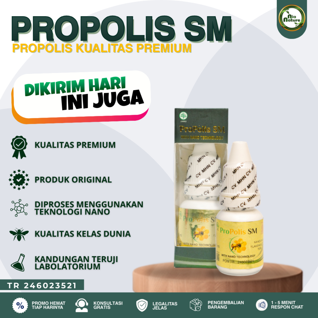 Propolis SM Original - Dikirim Tiap Hari Langsung Dari Distributor Resmi Dijamin Ori - 6ml