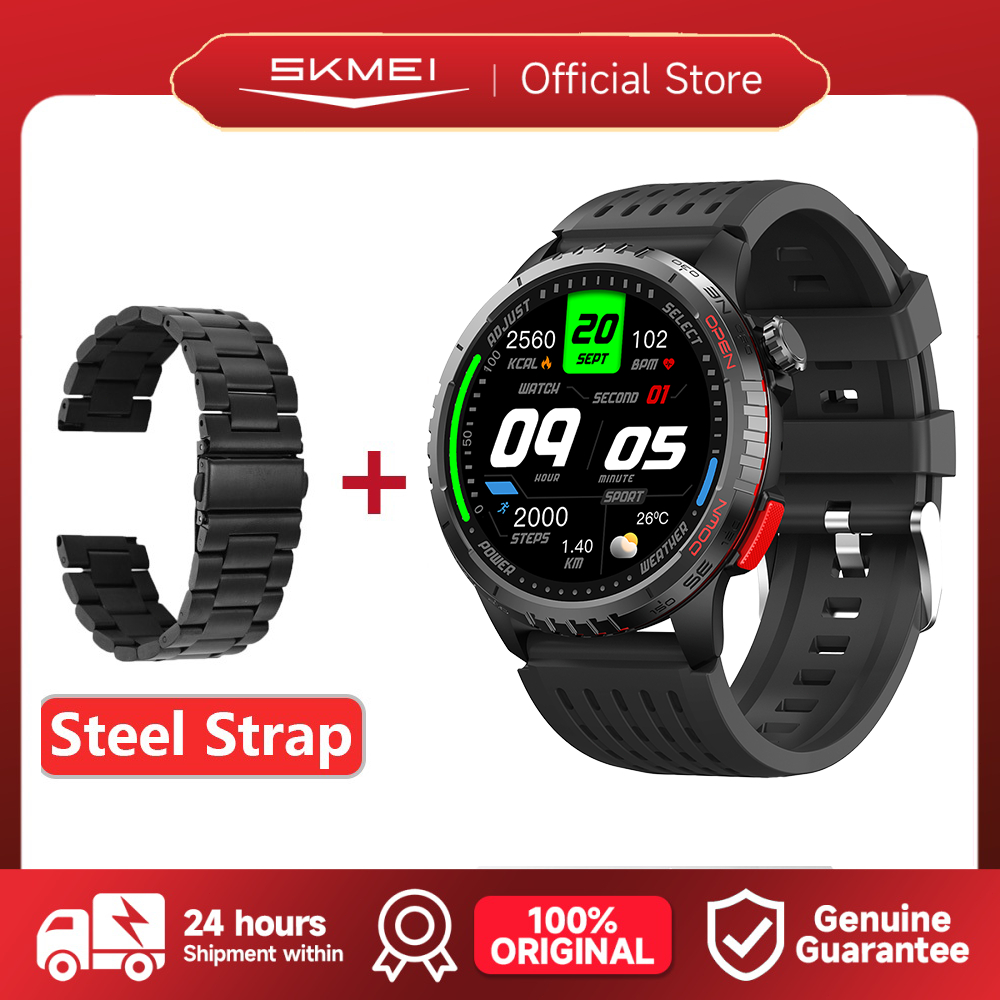 SKMEI Smartwatch B77/DM56/B55S  Layar AMOLED Super Jernih Jam Tangan Pintar Dengan Stainless Steel S