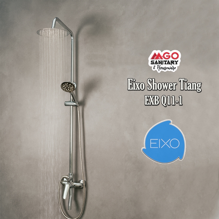 EIXO Shower  Tiang Set Stainless Steel | Rain Shower + Hand Shower