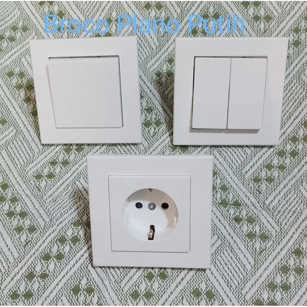 Saklar Broco Plano Putih