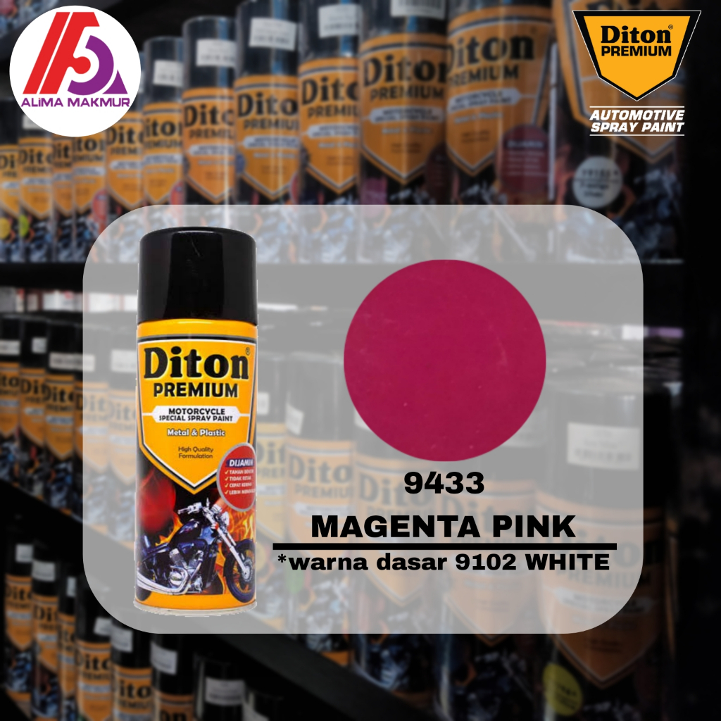 Diton Premium 9433 Magenta Pink 400ml / Pilok Pink / Pilok Diton Pink / Cat Semprot Pink
