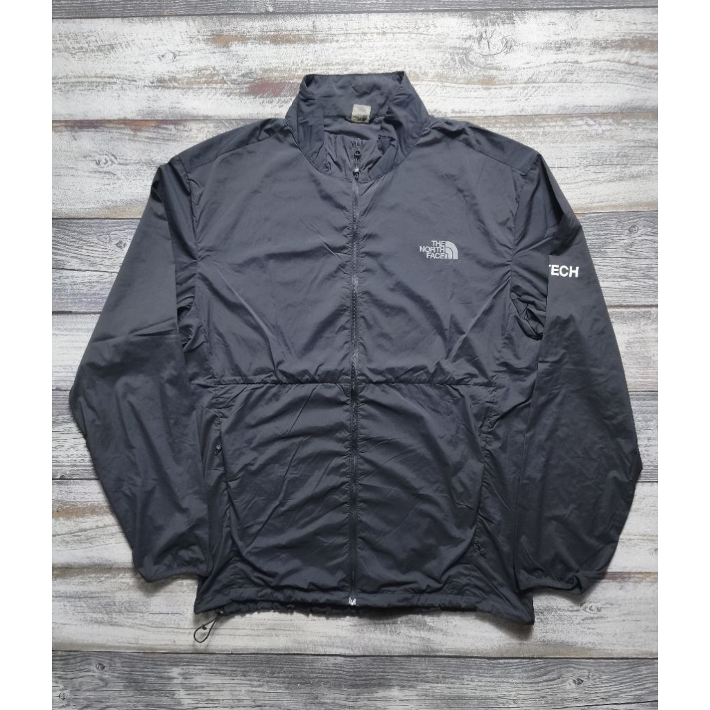 Jaket The north face Outdoor Windbreaker Non Hoodie soilt tech hiking Motoran Hangout unisex hitam b