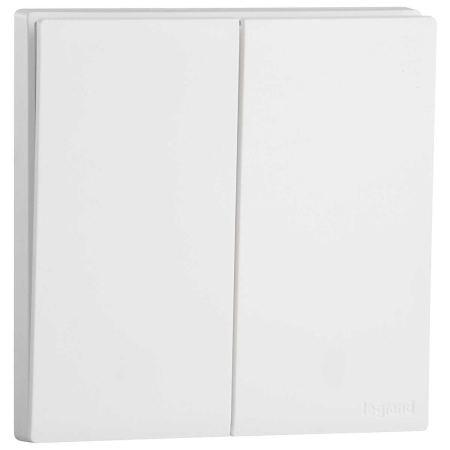 Legrand Obria 2Gang 2Way Switch MES22006WH