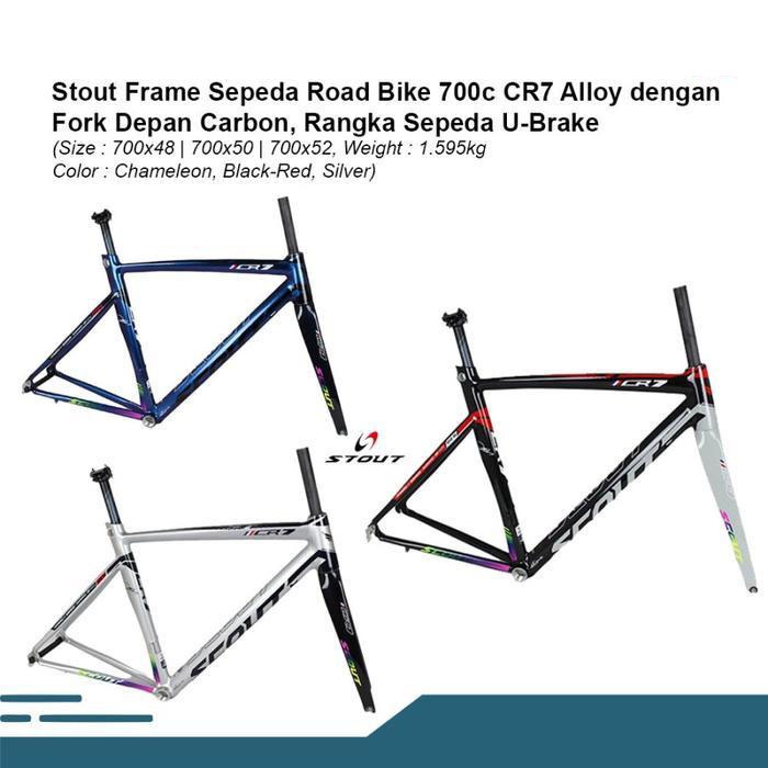 Scout Frame Sepeda Balap Road Bike Cr7 Alloy Fork Carbon 700C U Brike