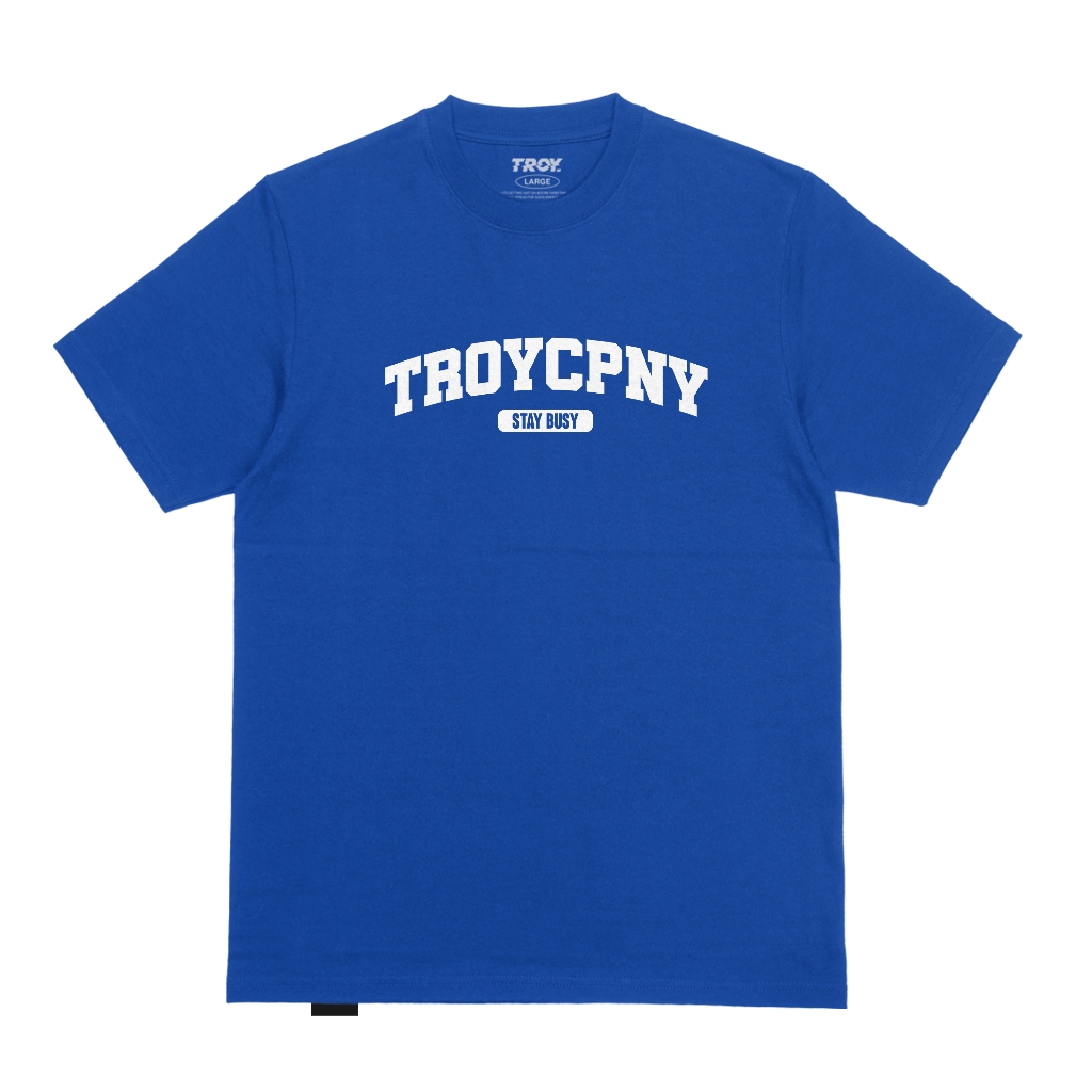 Troy Company Tshirt Benhur Curvee - Kaos Biru Benhur Lengan Pendek MTD 3475