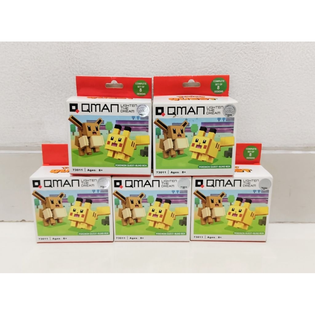 Qman Ligthen The Dream Pokemon Quest RANDOM BLIND BOX - Mainan Balok Anak