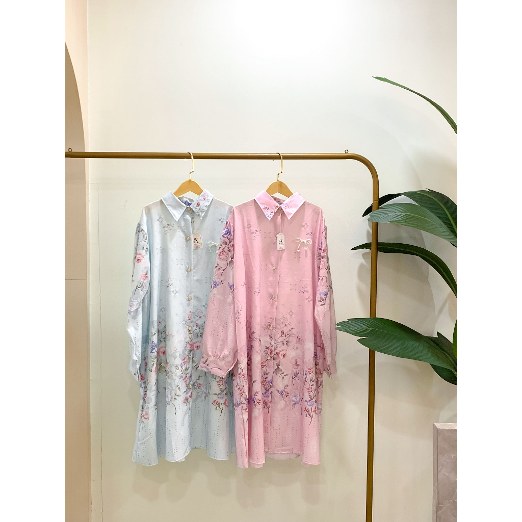 IA Cottonary - (RAYA SERIES) Silk Fana Tunik floral