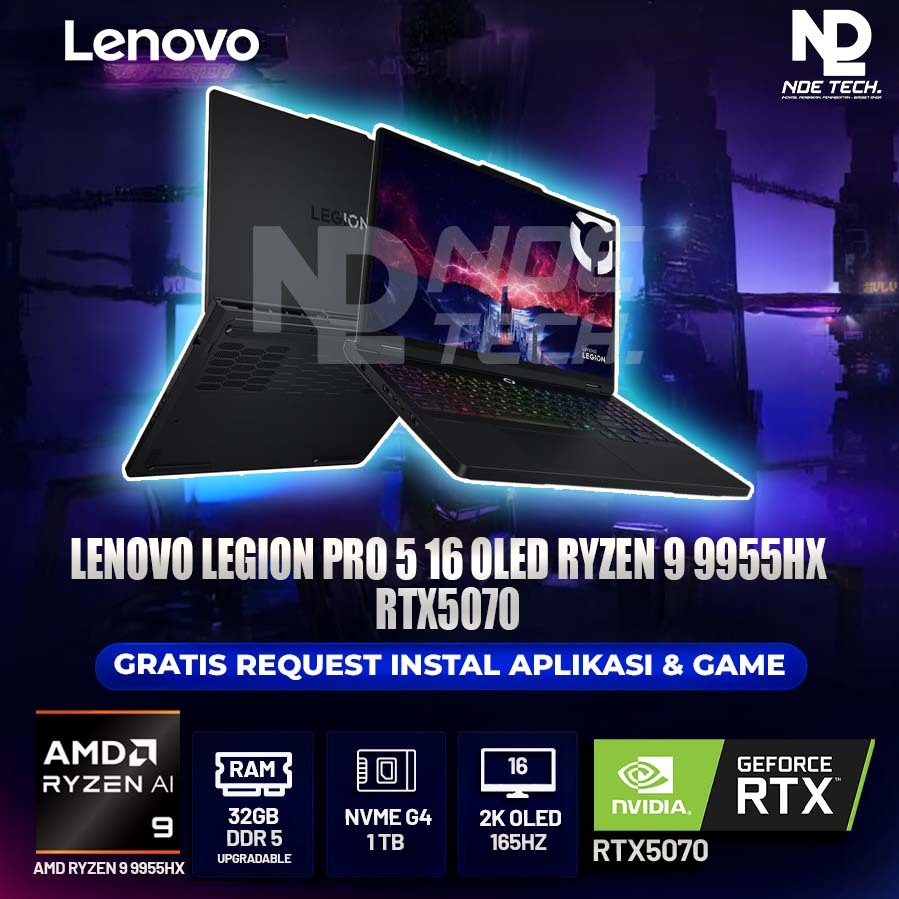 LENOVO LEGION PRO 5 16 OLED RYZEN 9 9955HX RTX5070