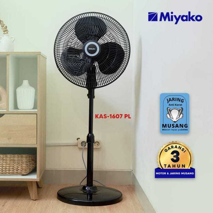 Kipas Angin MIYAKO standfan KAS 1607 PL Kipas berdiri 16 inch hitam