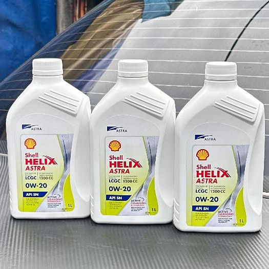 Shell Helix Astra 0W-20 API SN Full Economy Tech & Full Synthetic Active Cleansing Produk Original