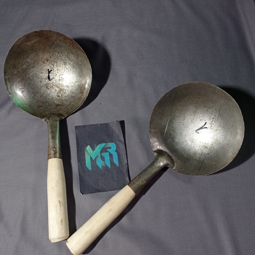 CIDUK BERAS KECIL WAJAN MIE NASI GORENG IKAN TELUR GODOK REBUS KACANG KACANGAN TEBAL BULAT BAJA PLAT