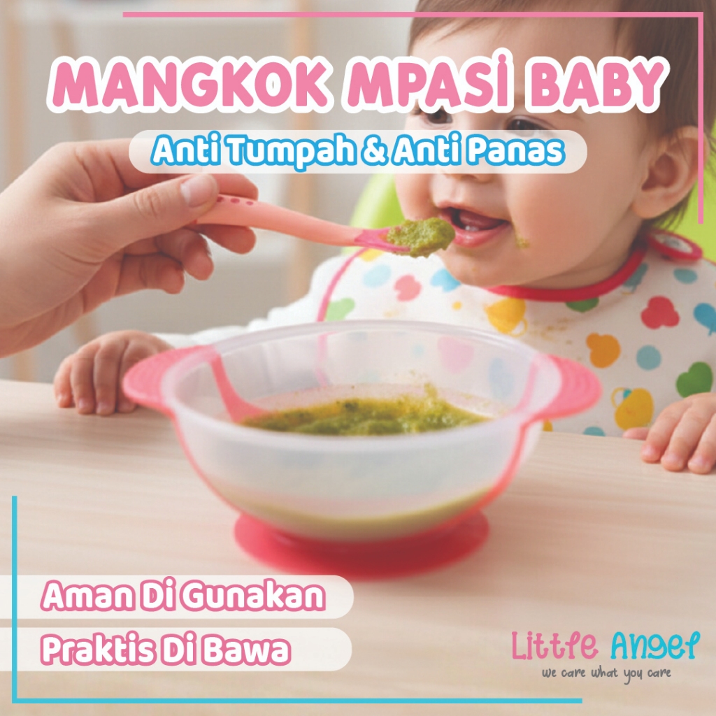 MANGKOK BAYI MPASI Anti Tumpah Silicon Set Peralatan Makan Sendok Lucu Tempat Wadah Susu Bayi Murah