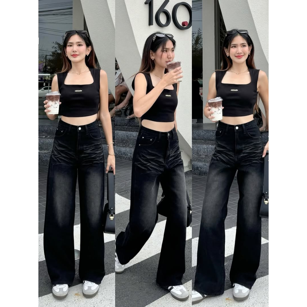 Baggy Jeans - Highwaist Baggy Jeans Hangover Wanita - Highwaist Wanita Jeans Loose Premium Quality