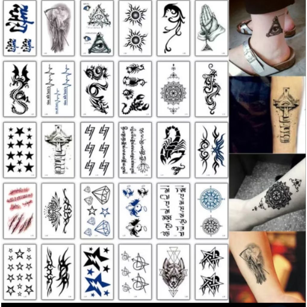 10 PCS TATTOO TEMPORARY  | Tatto /tato | Anime/Unique/Tattoo