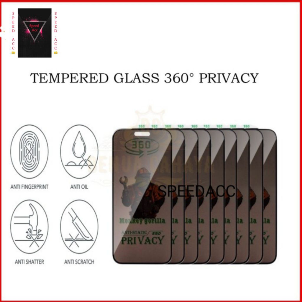 TEMPERGLASS ESD ANTI SPY 360° FOR iPHONE