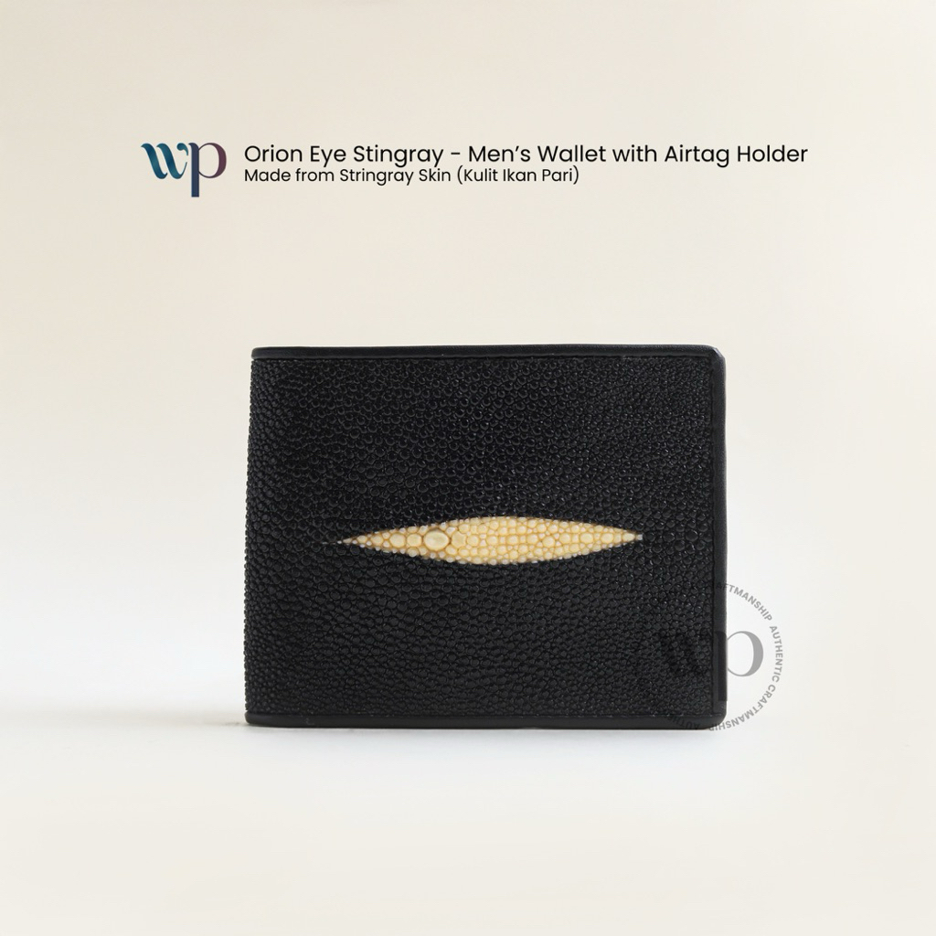 WP - ORION EYE Stingray Men’s Wallet with Airtag Holder | Dompet Lipat Pria Kulit Ikan Pari dengan A