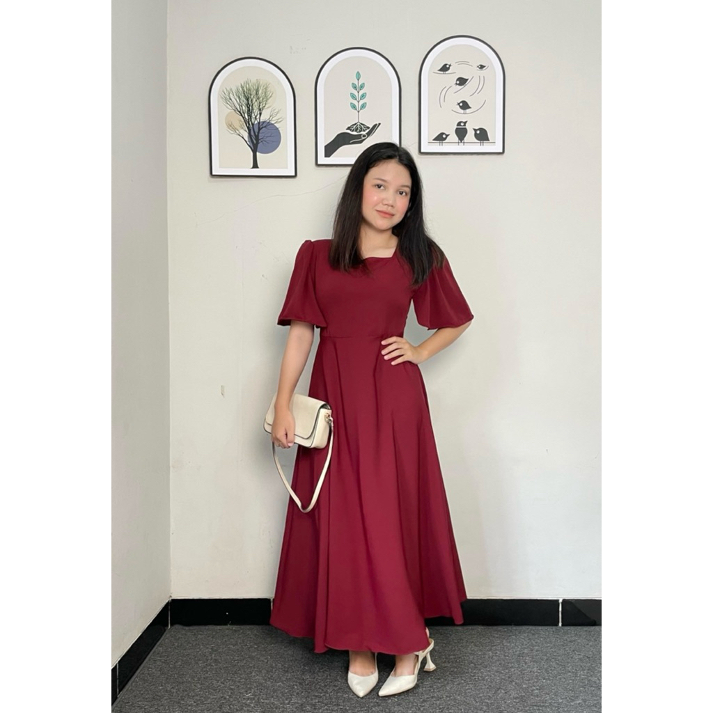 Thegoodkeepcoming Dress Maloka Big Size Wanita Party Christmas A Line Bodycon