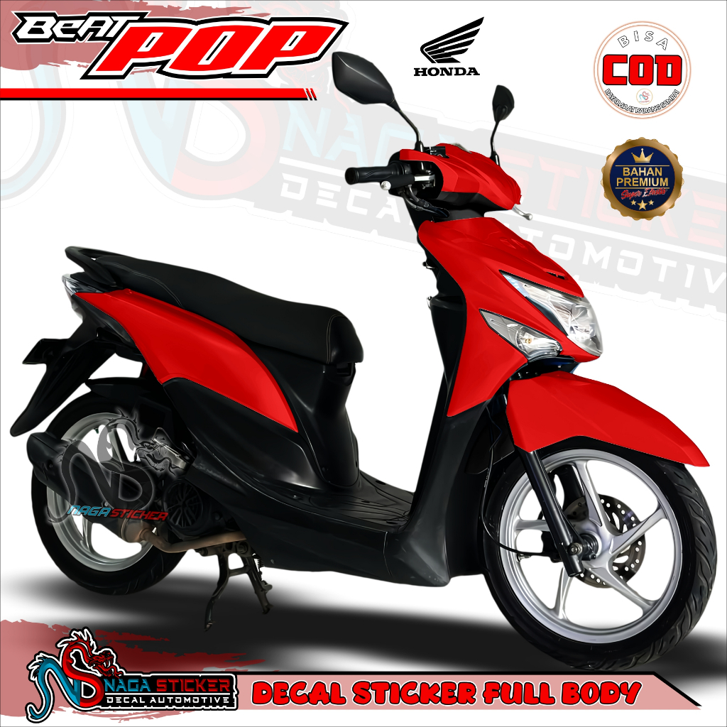 Bisa COD Decal Sticker Full Body Honda Beat Pop Motif Polos CA00 Desain Custom Dekal Stiker Beat