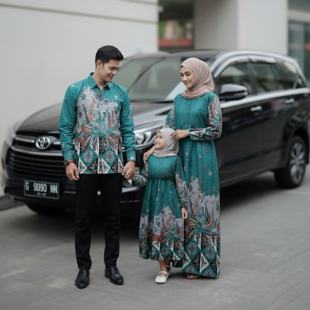 Baju Batik Couple Modern Set Pakaian Couple Gamis Batik Wanita