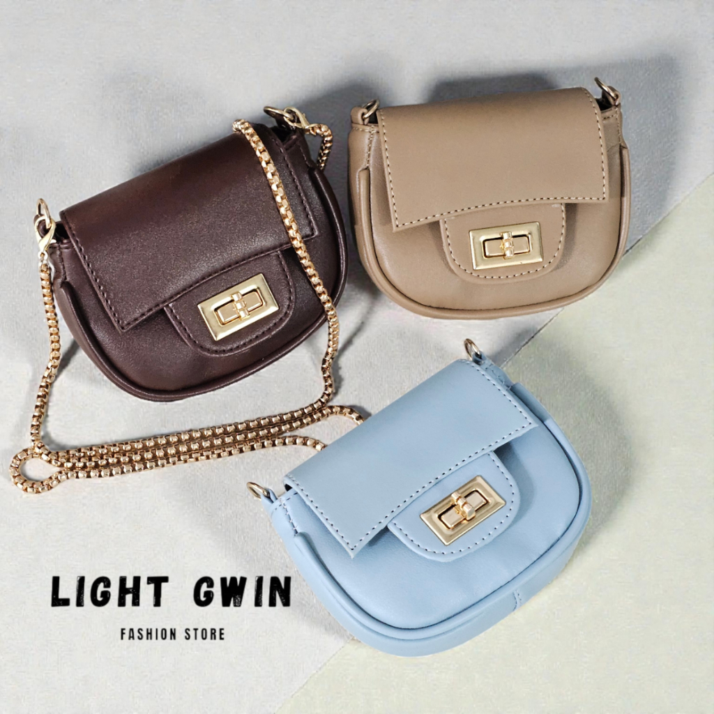 Tas Selempang Wanita Mini bahan kulit free tali panjang-tas Cewek ABG kekinian