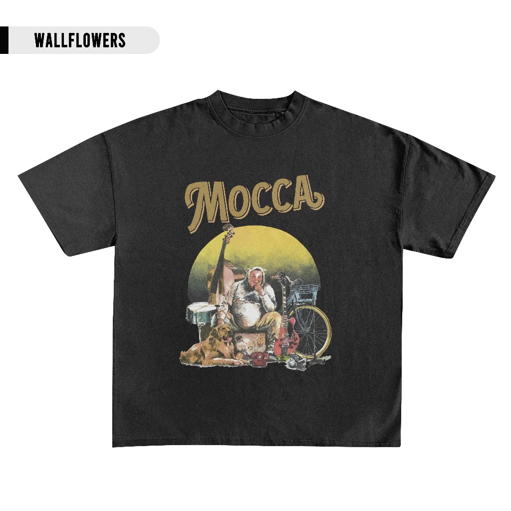 MOCCA 21 YEARS TSHIRT HITAM - KAOS BAND CASUAL