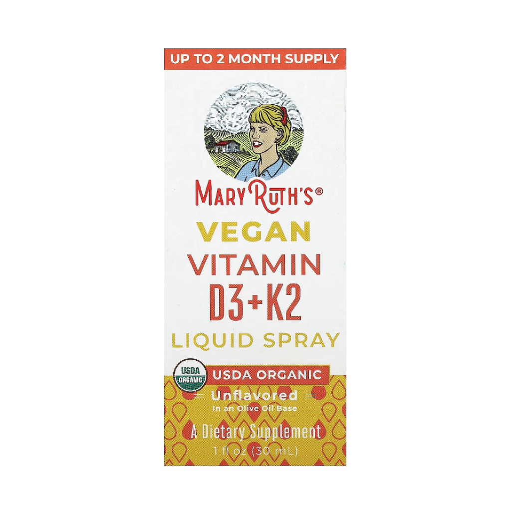 MARY RUTH'S VEGAN VITAMIN D3+K2 LIQUID VITAMIN D3 ANAK SPRAY 30  ML