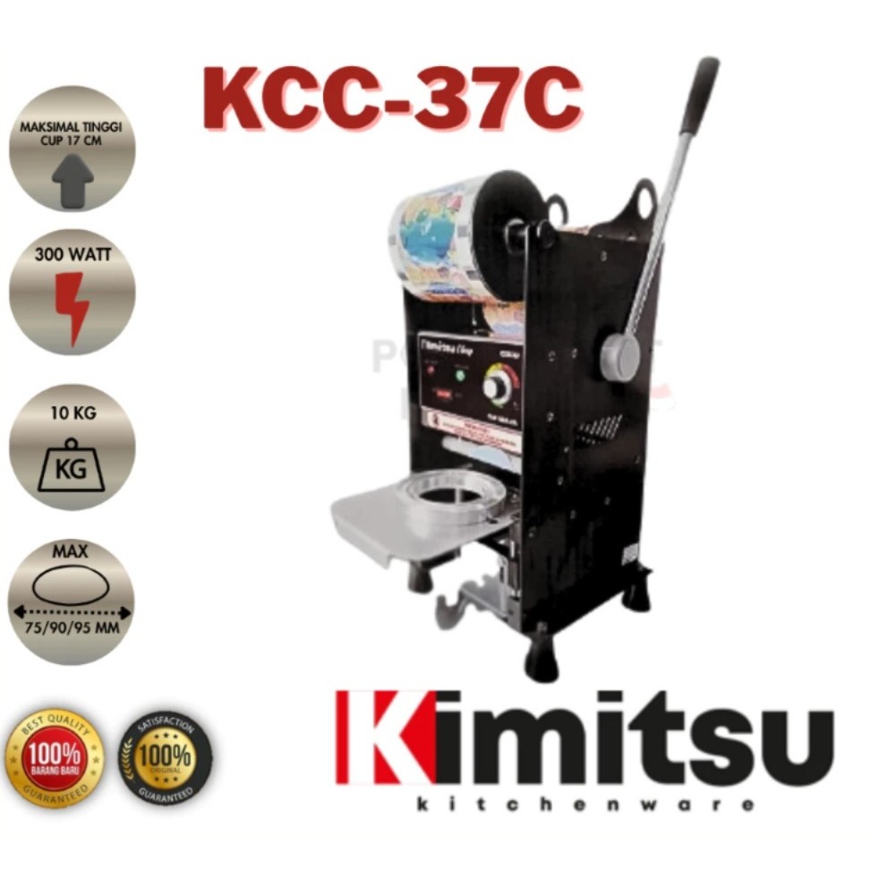 NEW MESIN PRESS MINUMAN / ALAT PRESS GELAS MINUMAN / CUP SEALER KIMITSU 37C