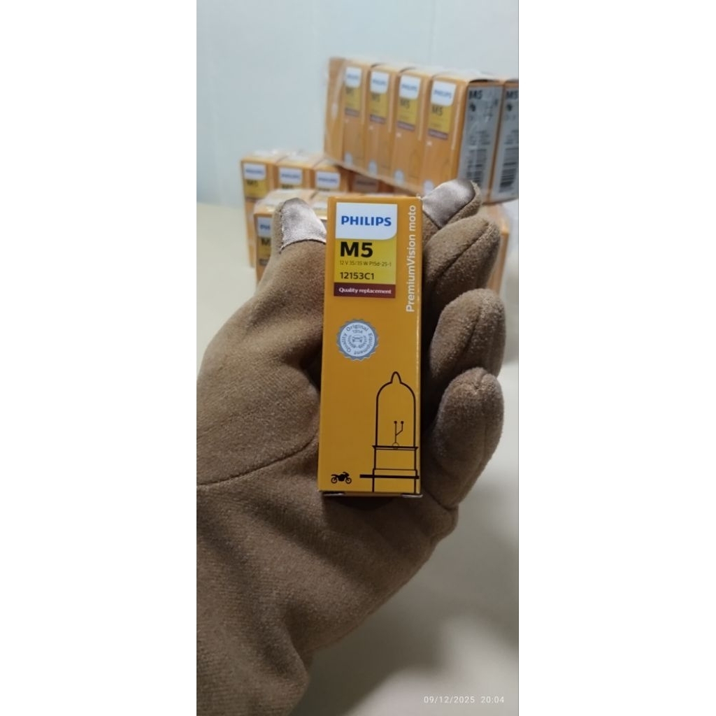 BOHLAM LAMPU DEPAN MOTOR MATIC BEBEK PHILIPS M5 ORIGINAL KAKI 1 18W/25W/35W