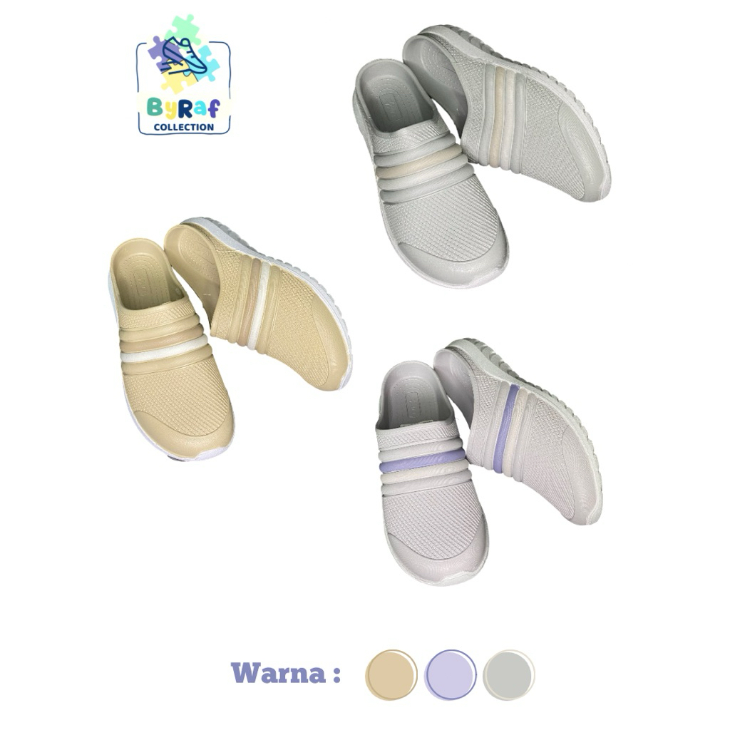 Byraf Collection - Sandal Wanita ATT NSWL 491/Sandal Slop Full Karet