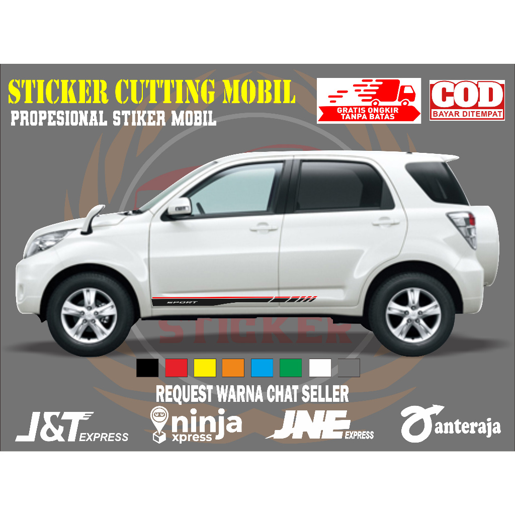 sticker mobil rush sticker mobil toyota rush stiker mobil rush keren stiker variasi body mobil keren