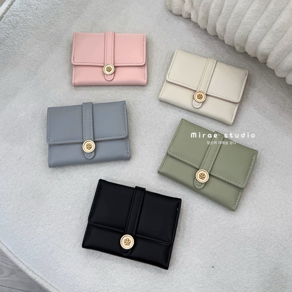 DAISY Wallet Flower Snap Button Knop - MIRAE STUDIO