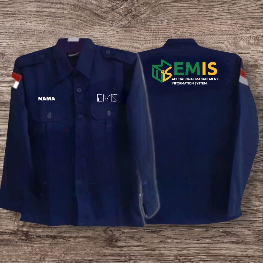 Kemeja EMIS seragam EMIS Nevy Panjang K2