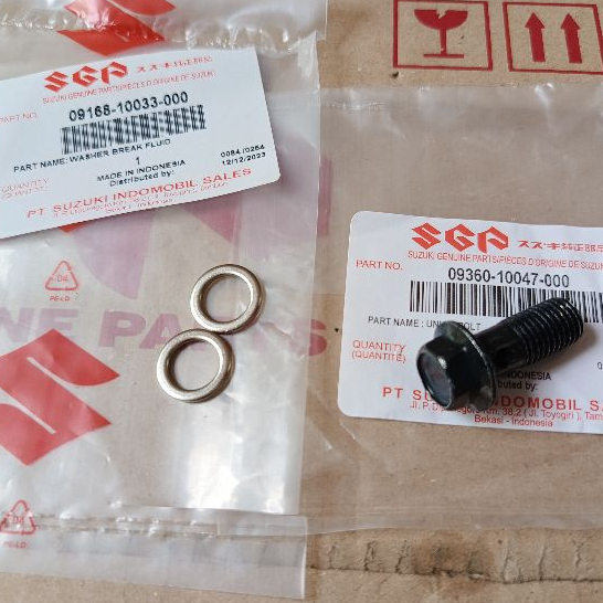 SATU SET RING DAN BAUT PIPA HEAD OIL COOLER SUZUKI SATRIA FU 150 ORIGINAL SGP