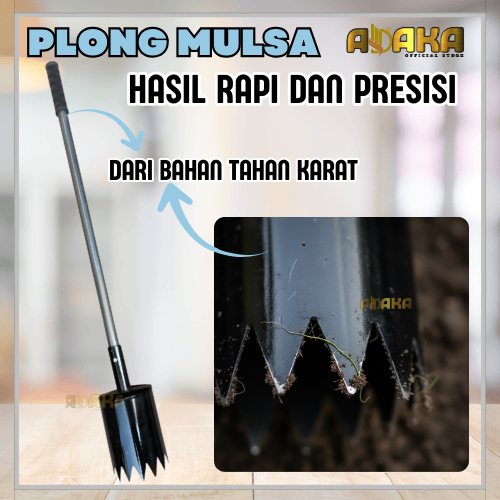 ADAKA PLONG MULSA DIAMETER 11CM DAN 9CM PANJANG GAGANG 65CM/ALAT PELUBANG PLASTIK MULSA