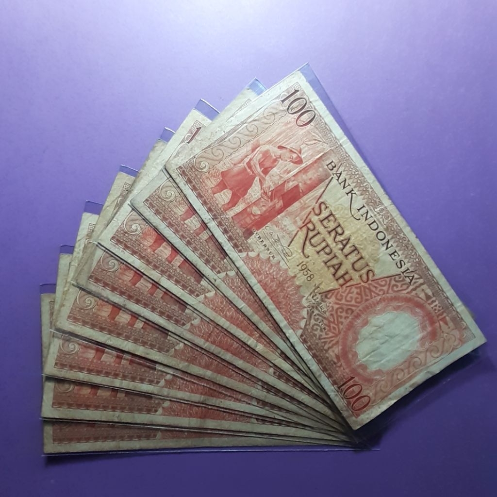 Uang kuno 100 rupiah pekerja 1958