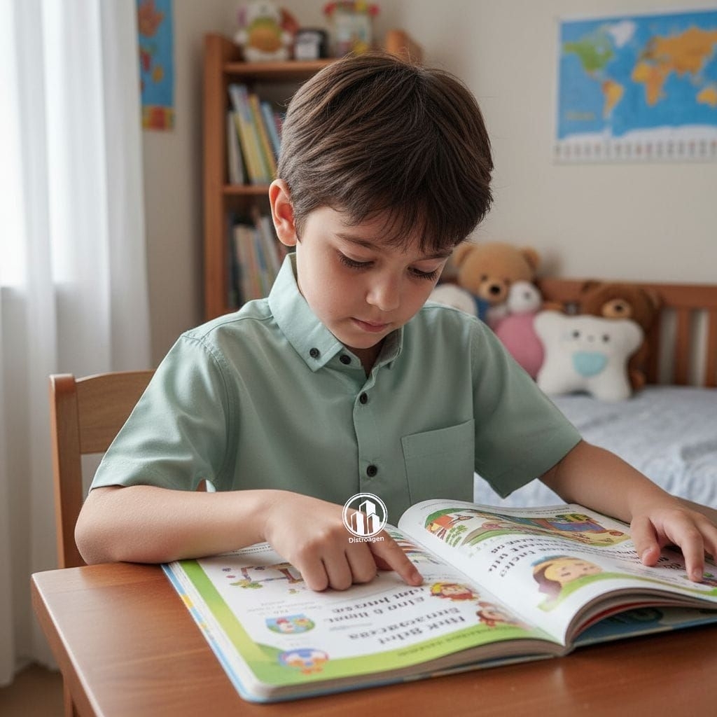 BIRU WARDAH kemeja anak usia 1-14 Tahun Warna biru wardah