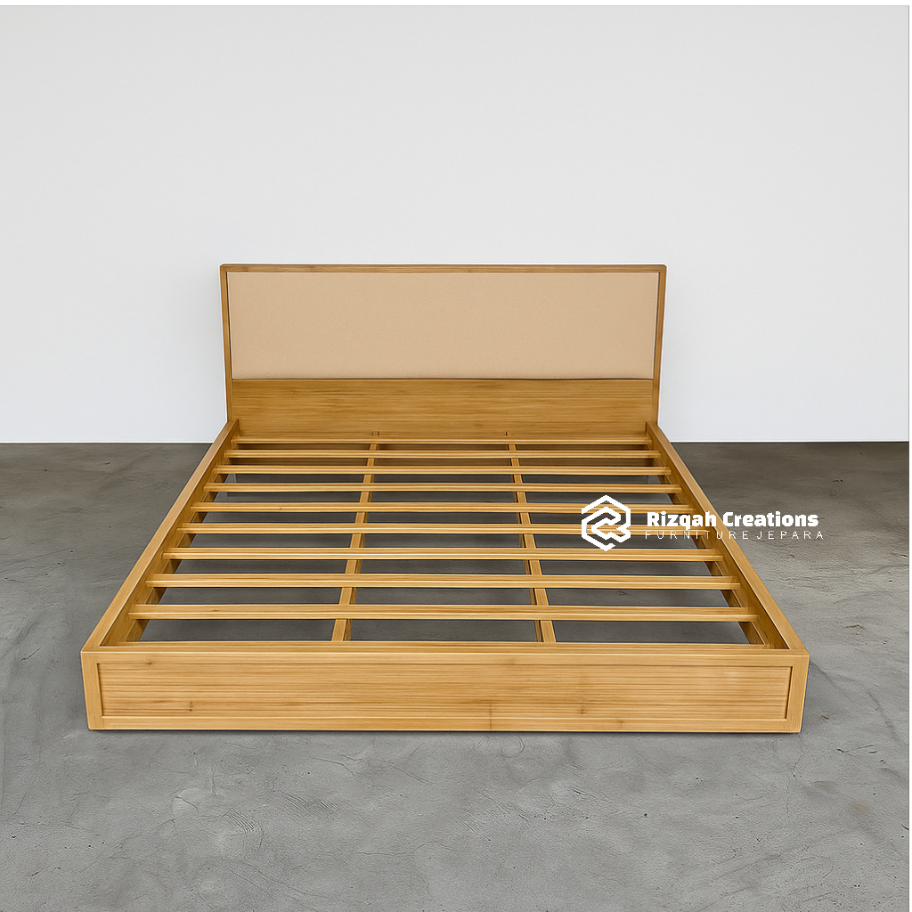 Dipan Tempat Tidur Kayu Jati Jepara Minimalis | Rangka Kuat & Awet