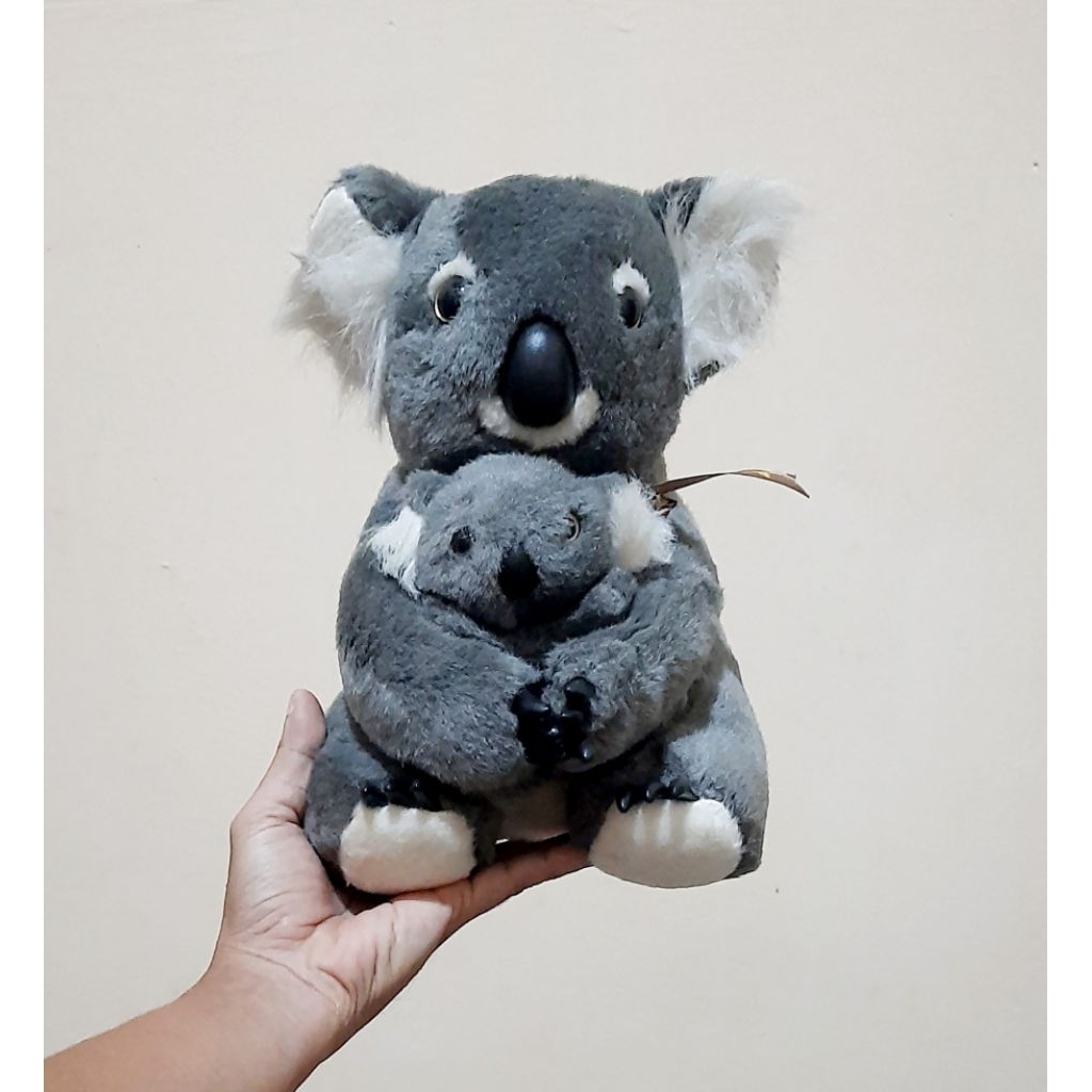 Boneka Koala Bawa Anak Original Bulu Lembut Size 25 cm/ Boneka Koala